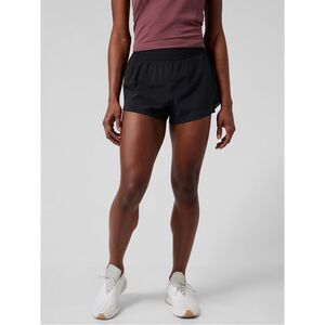 Athleta Hustle 3” Running Shorts Black Built In Shorts Size M